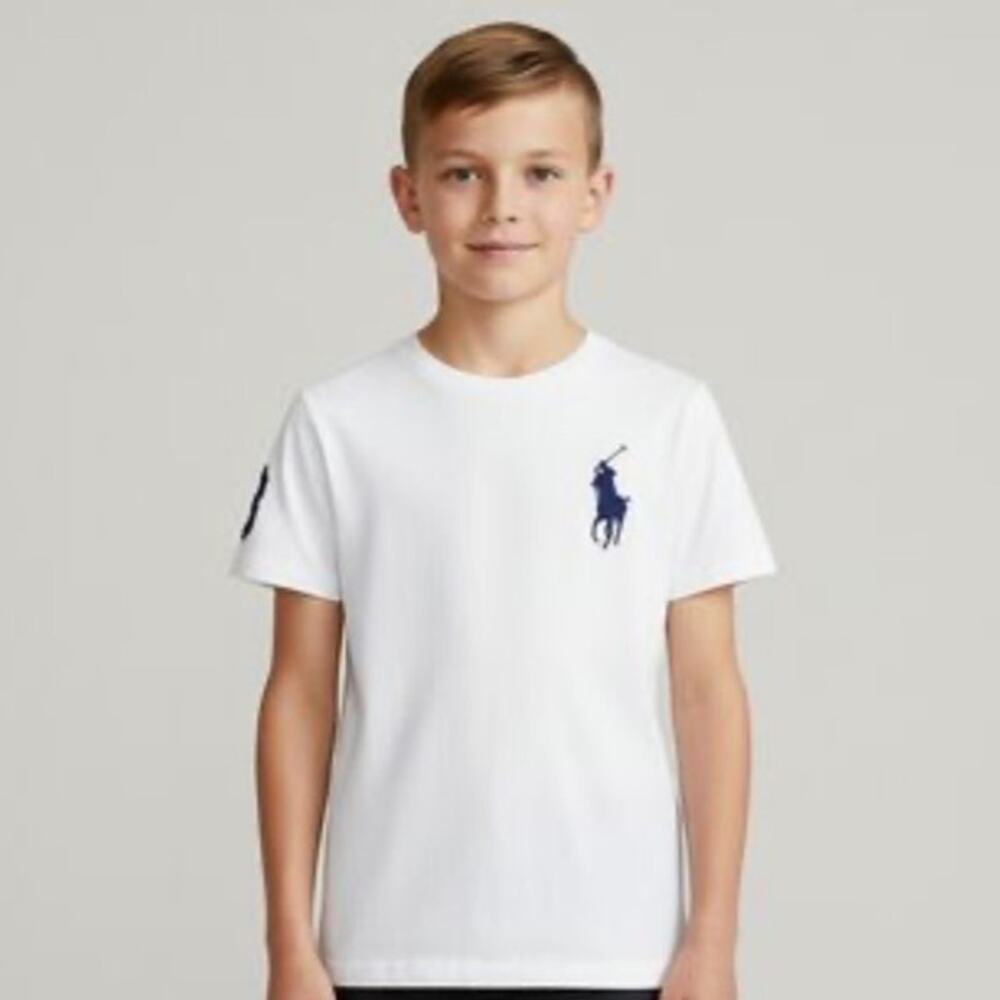 Ralph Lauren Boys White Logo T-
Shirt size 7